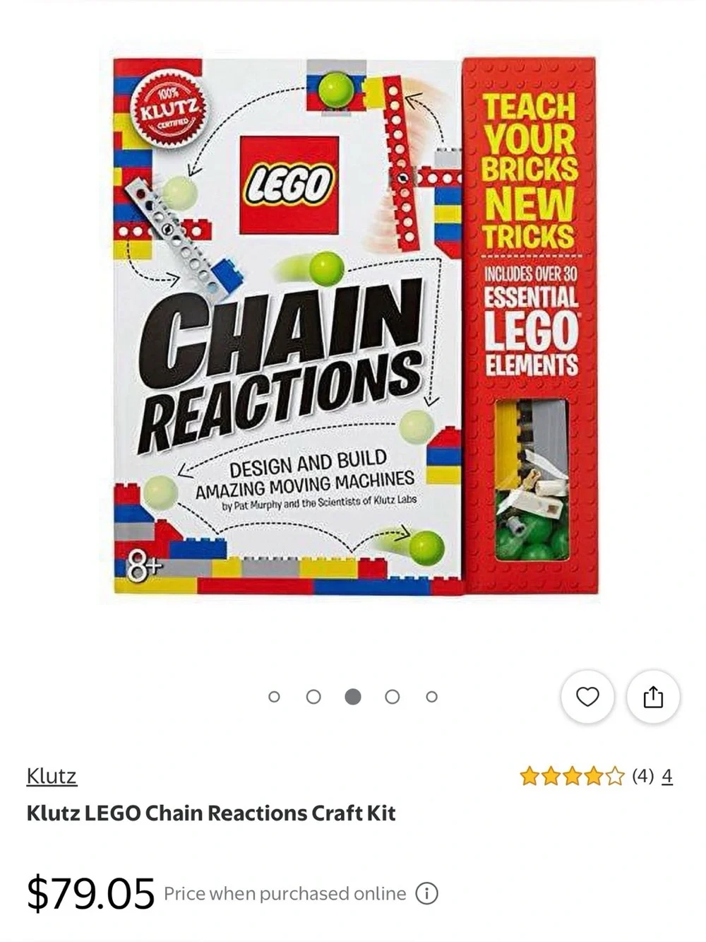 Lego Chain Reactions Kit - Red, White, Blue, Yellow, Green